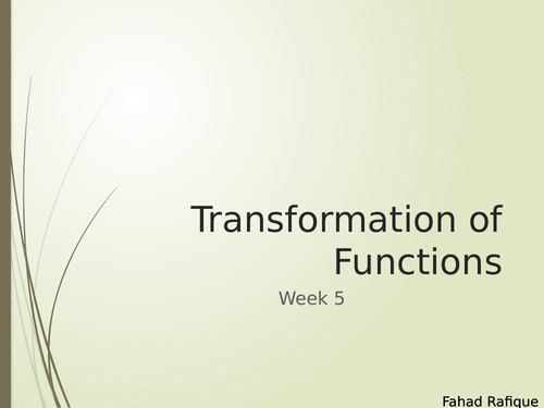 Graph of Functions (Shifting)