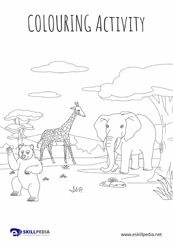 Forest and Animals coloring Activities