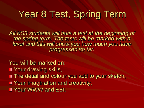 Year 8 Creative Planet Drawing Assessment