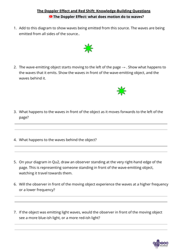 (SP7d) DopplerEffect and RedShift Question Sheet