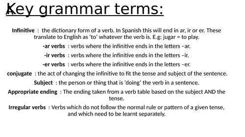 Spanish tenses guide