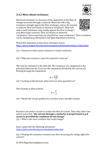 More about resistance