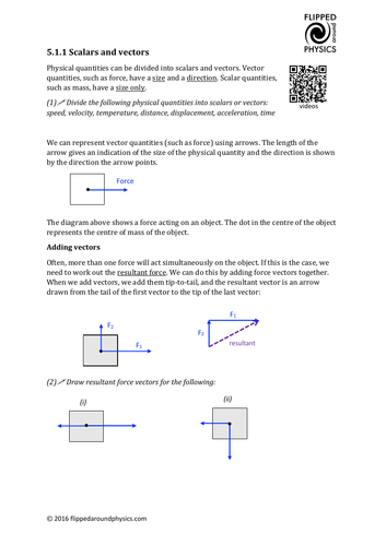 Scalars and vectors