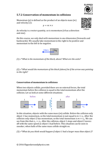 Conservation Of Momentum In Collisions Teaching Resources 4222
