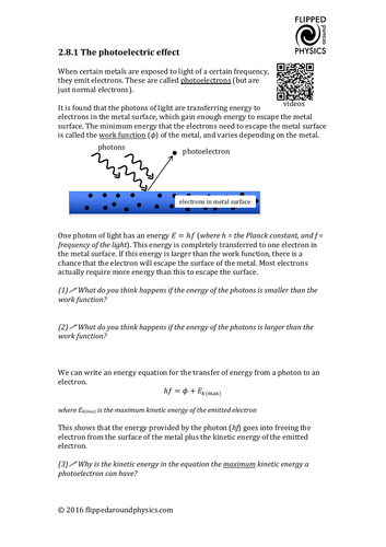 The Photoelectric effect