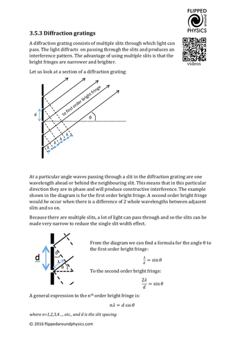 Diffraction gratings