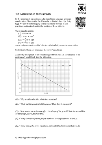 acceleration-due-to-gravity-teaching-resources