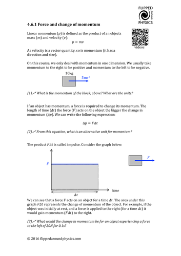 Force and change of momentum