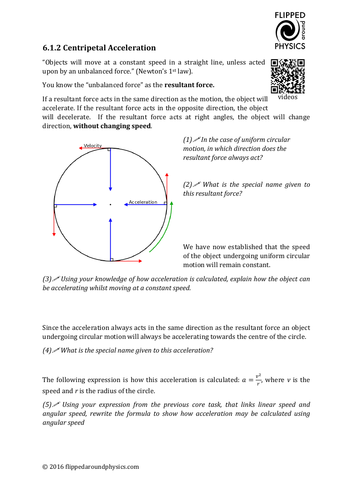 centripetal-acceleration-teaching-resources