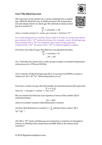 The Ideal Gas Law