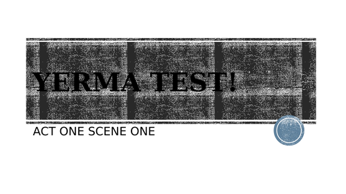 Yerma--Scene by scene questions.