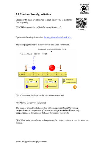 Newton's law of gravitation