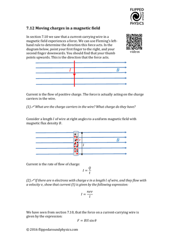 Moving charges in a magnetic field