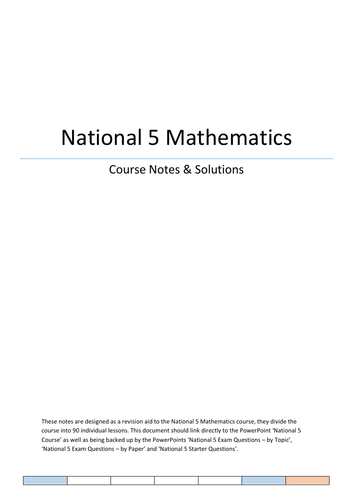 National 5 Course Notes