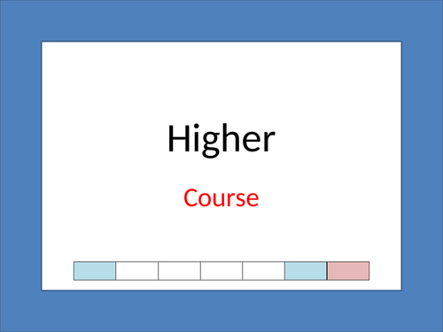 Higher Course