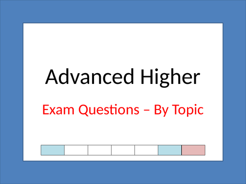 Advanced Higher Exam Questions