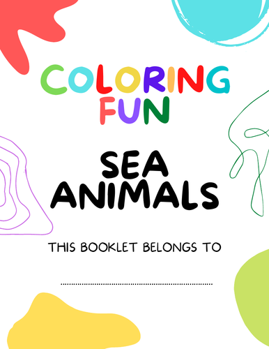 Coloring Pages on Sea Animals