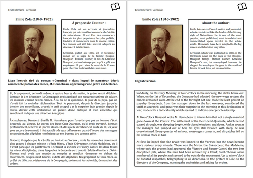 Literary Text- A Level French- Emile Zola