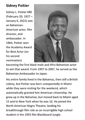 Sidney Poitier Handout