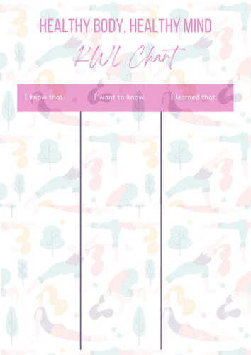KWL Chart: Healthy Body, Healthy Mind