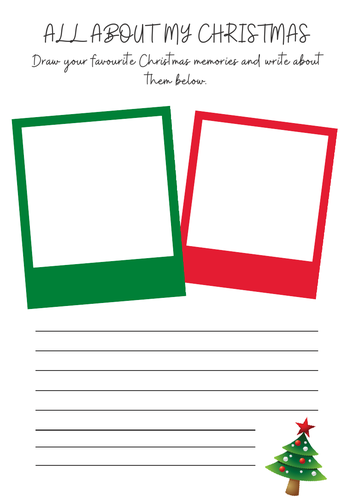 All About My Christmas - Worksheet