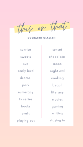 This or That: Primary School Edition