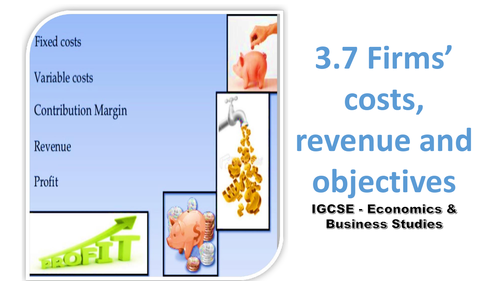 Firm's Cost  , Revenue and  Objectives