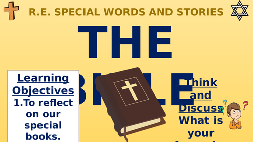 KS1 RE - Special Words and Stories - The Bible!