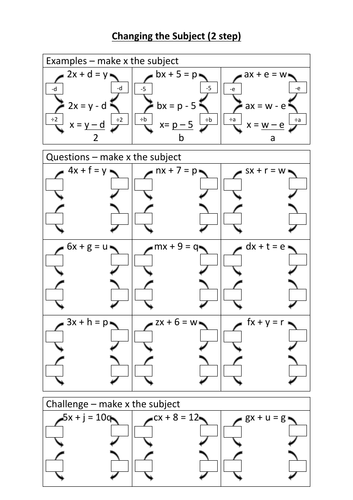 Changing the Subject (2 Step)
