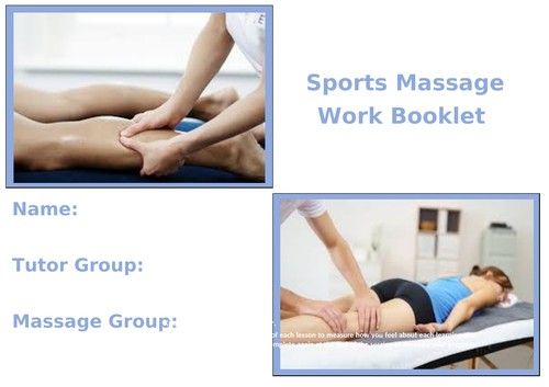 RQF Sport Science Sports Massage Booklet