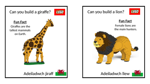 Animal Lego Cards STEM