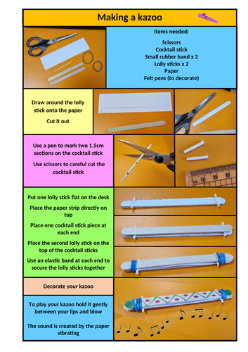Making a kazoo (duck whistle)