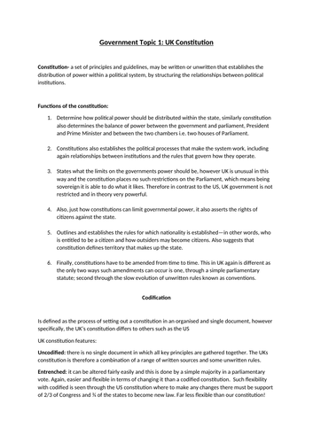 A Level Politics - FULL Paper 2 Booklet