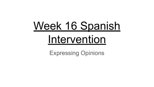 GCSE sentence builder - opinions SPANISH