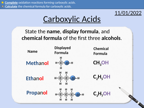 GCSE Chemistry: Carboxylic Acids
