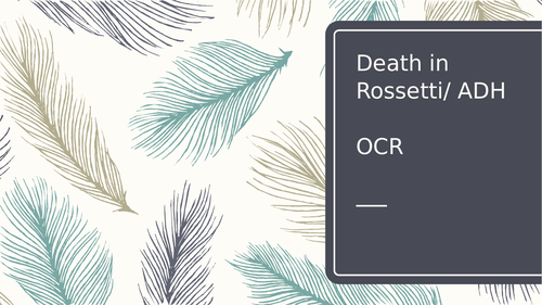 OCR Dolls House/ Rossetti essay planning