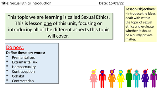 Sexual Ethics Introduction Ocr Teaching Resources