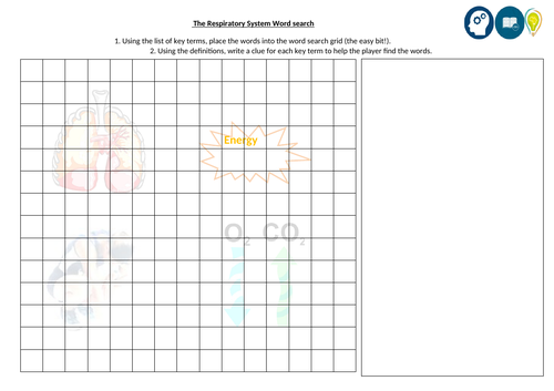 Create your own word search - Respiration