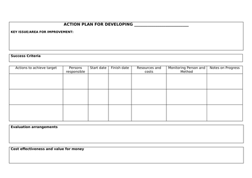 action plan template