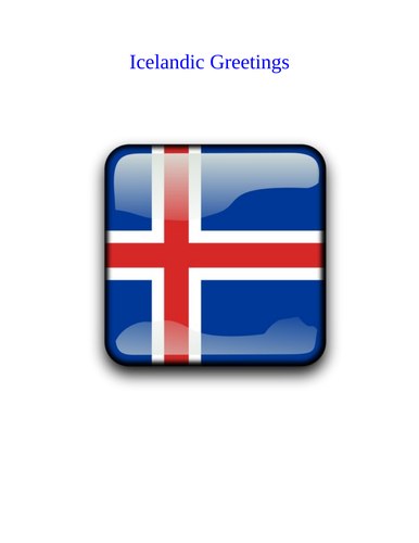 Icelandic Greetings