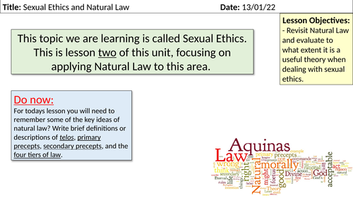 Sexual Ethics: Natural Law (OCR)
