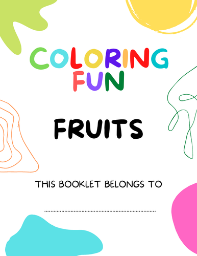 Coloring Fun -Fruits