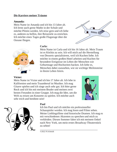 German Professions Reading: Die Karriere meiner Träume Text