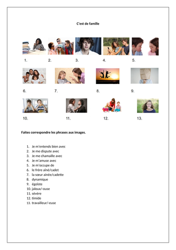 Studio GCSE French (Foundation) – Module 1 – C’est de famille – Page 12 - Vocabulary