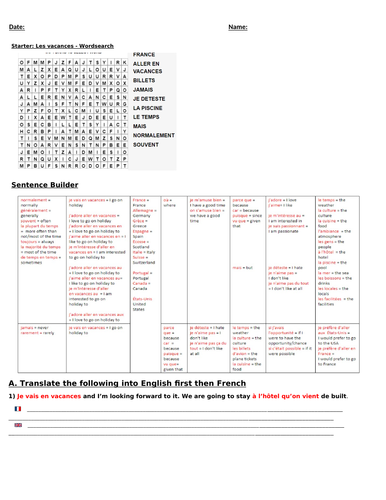Holidays Worksheets (x2)