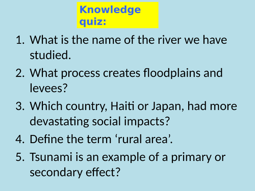 AQA GCSE River Unit: Human and physical factors increasing the risk of flooding