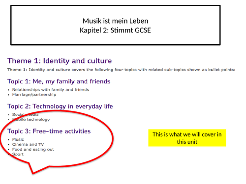 stimmt GCSE Kapitel 2 Musik ist mein Leben