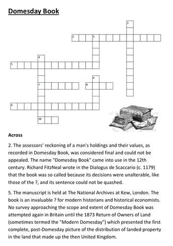 The Domesday Book Crossword