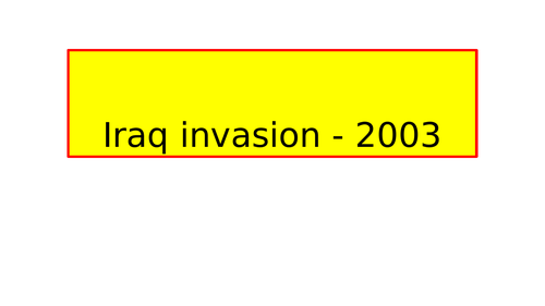 Y321 - 2003 Iraq War