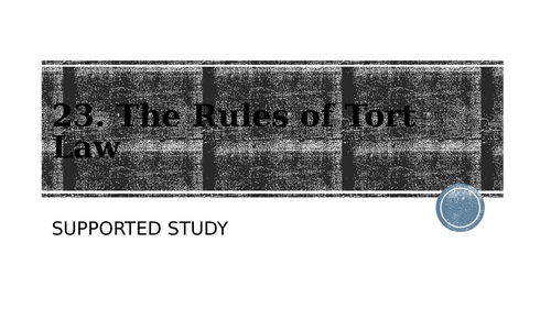The Rules of Tort Law